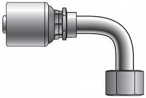 Gates MegaCrimp® Female 45° SAE Inverted Cone 90° Couplings