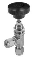 Stainless steel Ham-Let® H-300U Let-Lok® needle valve with angle V-stem 