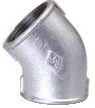 Vale® DIN standard galvanised 45° female elbow 