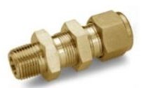 Ham-Let Let-Lok® brass metric male bulkhead connector NPT 