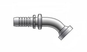 Gates GlobalSpiral™ Komatsu Flange 45° Swept Elbow